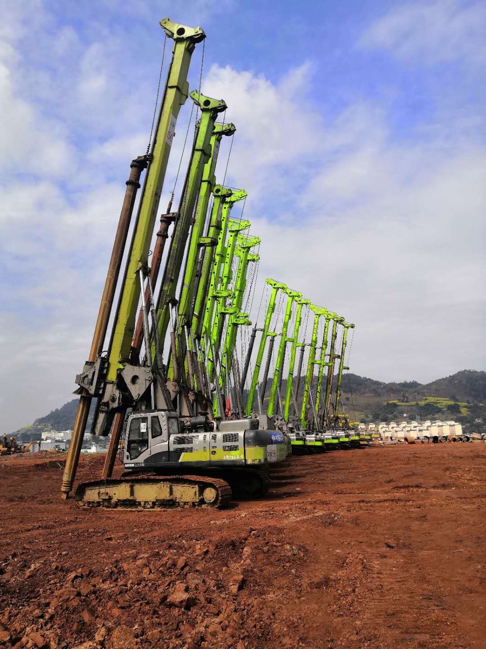 Fleet of Zoomlion ZR rotary drilling rigs
